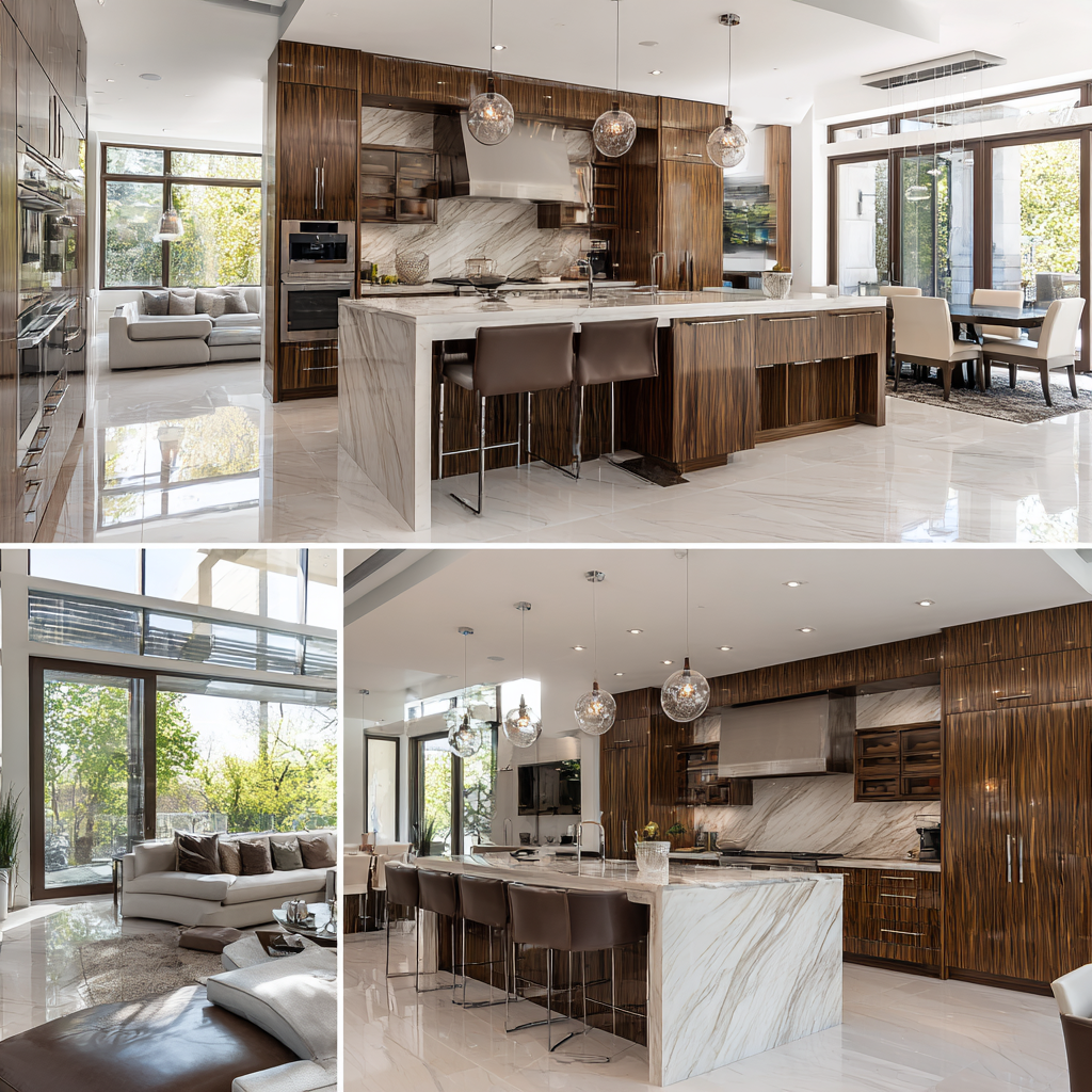 Modern kitchen and dining area at TSL Rehab campus