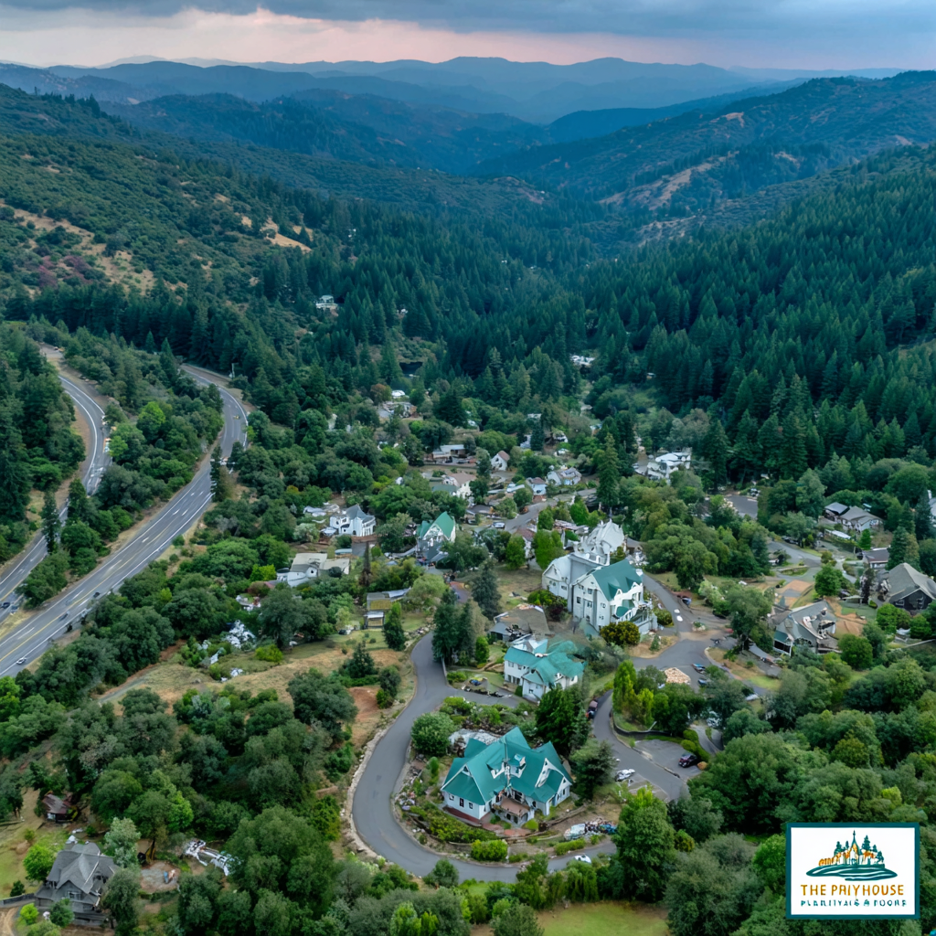 Aerial view of the surrounding landscape near TSL Rehab